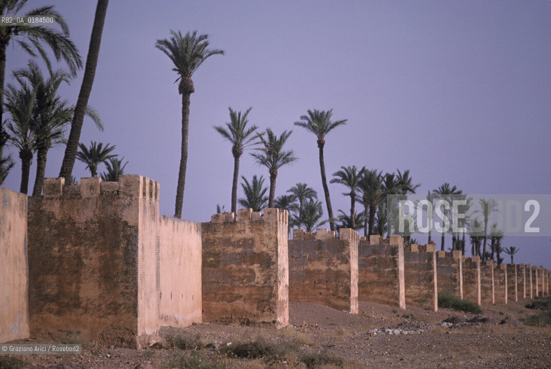 ( MAROCCO ) MARRAKECH :  -  LE MURA - © 1996 Graziano Arici/Rosebud2 / GEO