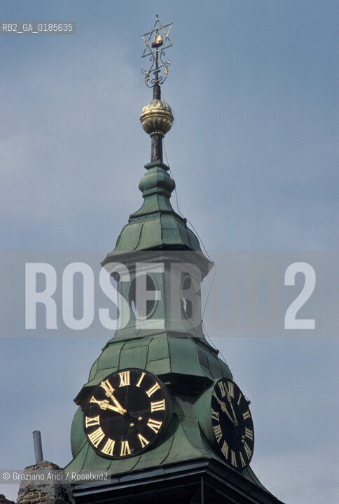 ( REPUBBLICA CECA ) PRAGA : JOSEFOV ( GHETTO EBRAICO )  - LOROLOGIO DEL MUNICIPIO EBRAICO  - © 1986 Graziano Arici/Rosebud2 / GEO / EBREI