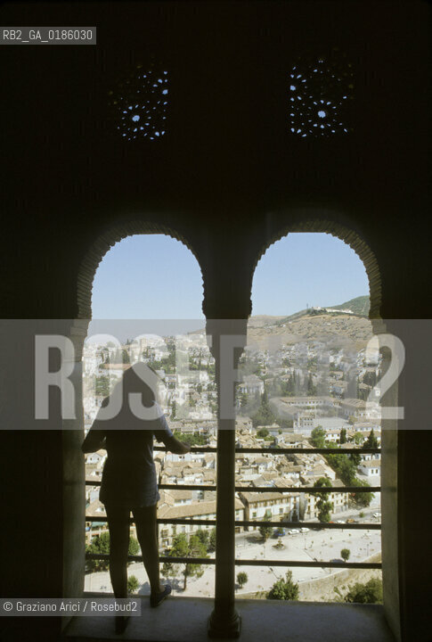 ( SPAGNA  ) ANDALUSIA  GRANADA  : IL PALAZZO DELLALHAMBRA   © 1990 Graziano Arici/Rosebud2 / GEO / ARCHITETTURA ARABO ANDALUSA
