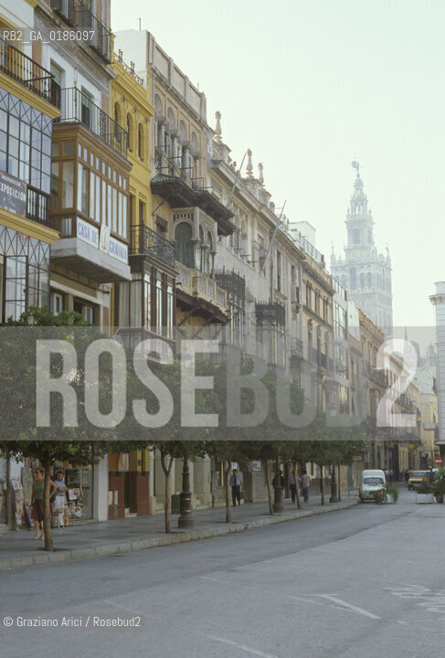 ( SPAGNA  ) ANDALUSIA  SIVIGLIA  : UNA STRADA   © 1980 Graziano Arici/Rosebud2 / GEO