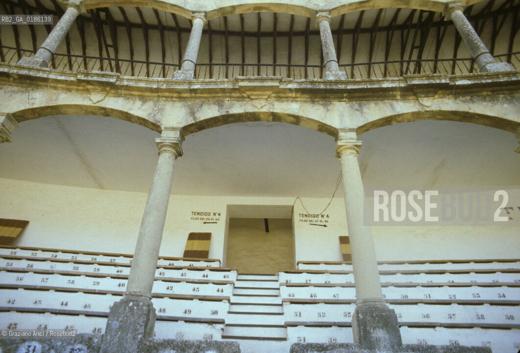 ( SPAGNA  ) ANDALUSIA  RONDA  : PLAZA DE TOROS ARENA   © 1980 Graziano Arici/Rosebud2 / GEO CORRIDA