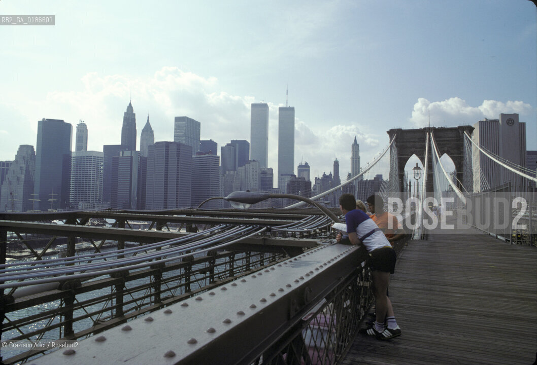 ( STATI UNITI DAMERICA - USA  ) NEW YORK CITY : IL PONTE DI BROOKLYN  - © 1986 Graziano Arici/Rosebud2 / GEO /