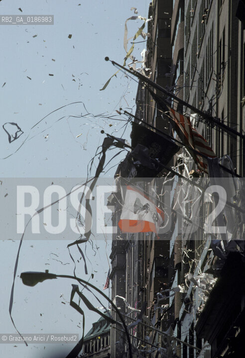 ( STATI UNITI DAMERICA - USA  ) NEW YORK CITY :  PARADE  SU BROADWAY PER FESTEGGIARE LE MEDAGLIE DORO DELLOLIMPIADE 1984 - © 1984 Graziano Arici/Rosebud2 / GEO / CARTA