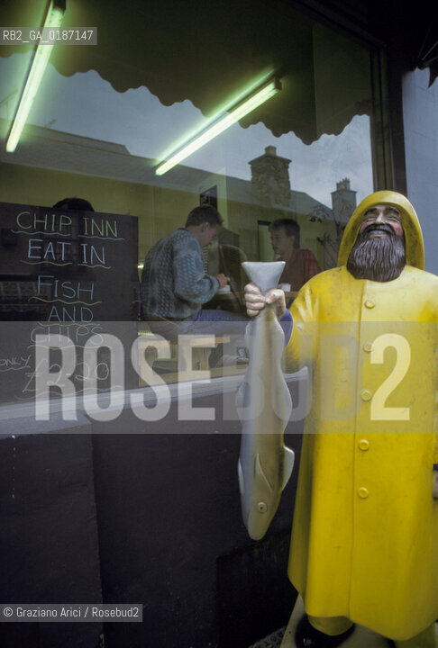 ( GRAN BRETAGNA  ) CONWY : RISTORANTE FISH AND CHIPS   © 1990 Graziano Arici/Rosebud2 / GEO / GALLES / GASTRONOMIA / PESCA PESCE