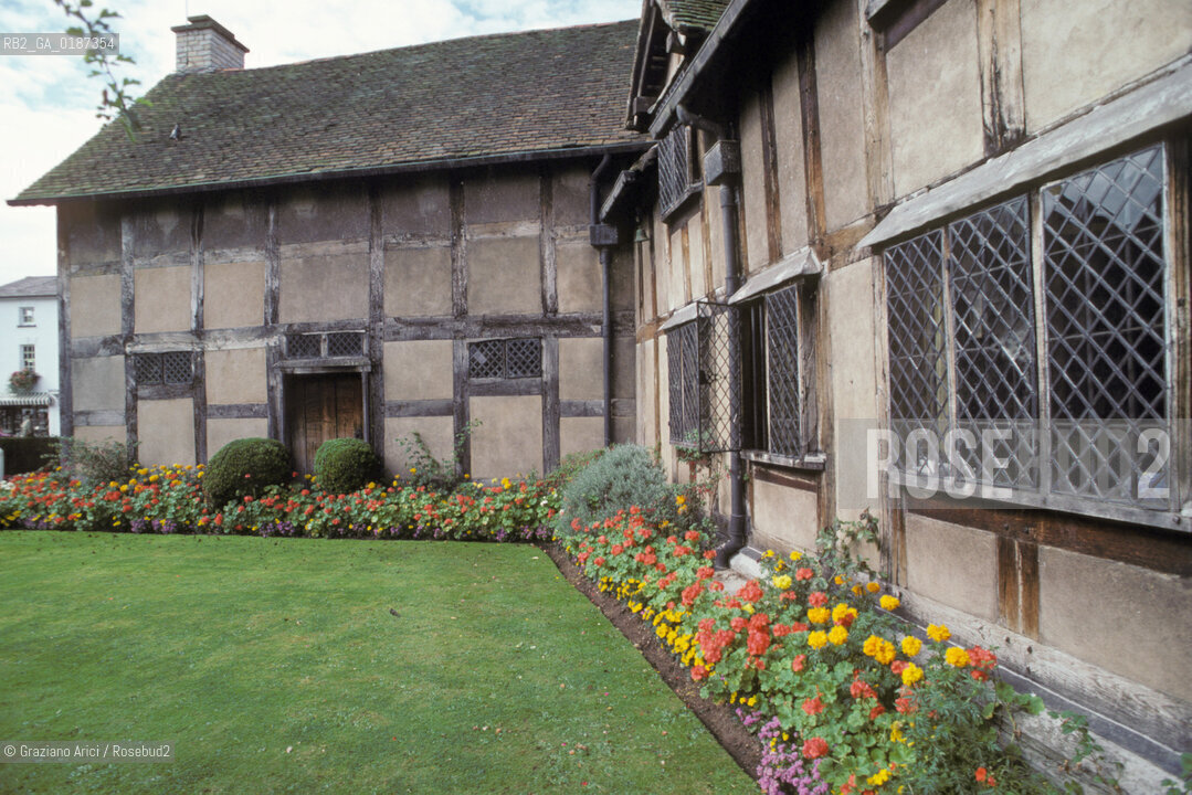 ( GRAN BRETAGNA  )  STRATFORD-UPON-AVON  : LA CASA NATALE  DI SHAKESPEARE     © 1990 Graziano Arici/Rosebud2 / GEO / WARWICKSHIRE / SHAKESPEARE