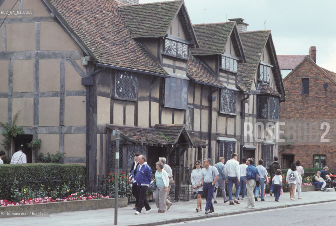 ( GRAN BRETAGNA  )  STRATFORD-UPON-AVON  : LA CASA NATALE  DI SHAKESPEARE     © 1990 Graziano Arici/Rosebud2 / GEO / WARWICKSHIRE / SHAKESPEARE