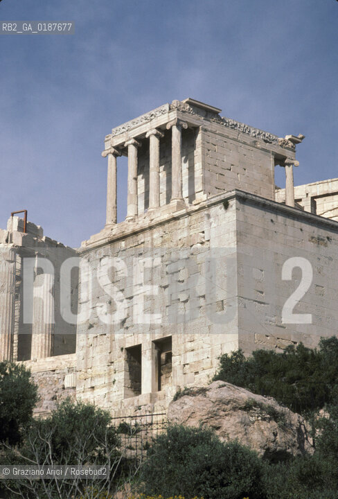 ( GRECIA  ) ATENE : ACROPOLI PROPILEI E TEMPIO DI ATENA NIKE  - © 1990 Graziano Arici/Rosebud2 / GEO / TEMPIO