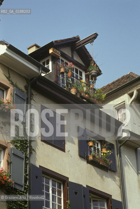 ( SVIZZERA CONFEDERAZIONE ELVETICA  ) BASILEA :  CASE DEL CENTRO STORICO   © 1995 Graziano Arici/Rosebud2 / GEO