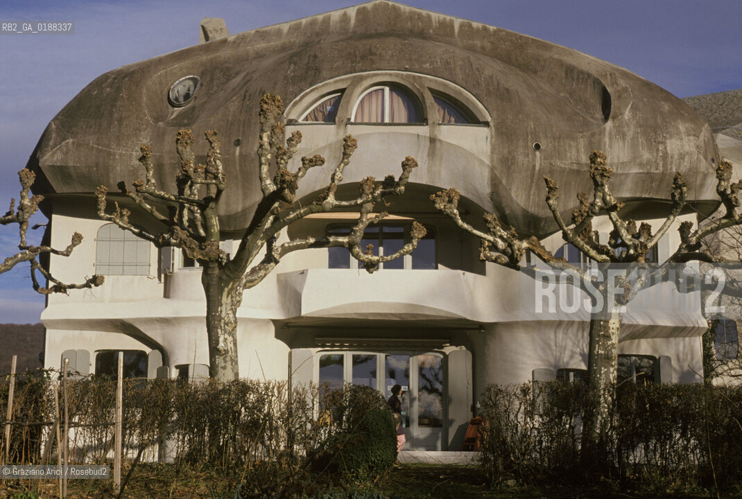 ( SVIZZERA CONFEDERAZIONE ELVETICA  ) BASILEA :  DORNACH IL GOETHEANUM DI RUDOLF STEINER    © 1995 Graziano Arici/Rosebud2 / GEO / ARCHITETTURA MODERNA / ANTROPOSOFIA