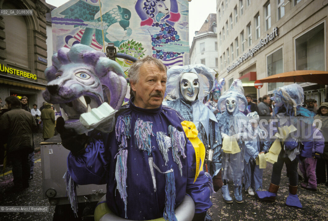 ( SVIZZERA CONFEDERAZIONE ELVETICA  ) BASILEA :  IL CARNEVALE    © 1995 Graziano Arici/Rosebud2 / GEO / MASCHERA