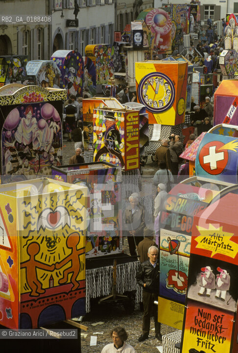 ( SVIZZERA CONFEDERAZIONE ELVETICA  ) BASILEA :  IL CARNEVALE    © 1995 Graziano Arici/Rosebud2 / GEO / MASCHERA