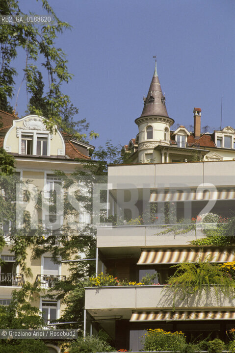 ( SVIZZERA CONFEDERAZIONE ELVETICA  ) CANTONE DI LUCERNA LUCERNA : CASE DEL CENTRO   © 1995 Graziano Arici/Rosebud2 / GEO