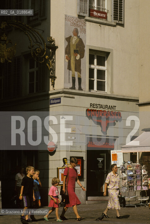 ( SVIZZERA CONFEDERAZIONE ELVETICA  ) CANTONE DI LUCERNA LUCERNA : HOTEL IN CUI ABITO GOETHE   © 1995 Graziano Arici/Rosebud2 / GEO LETTERATURA