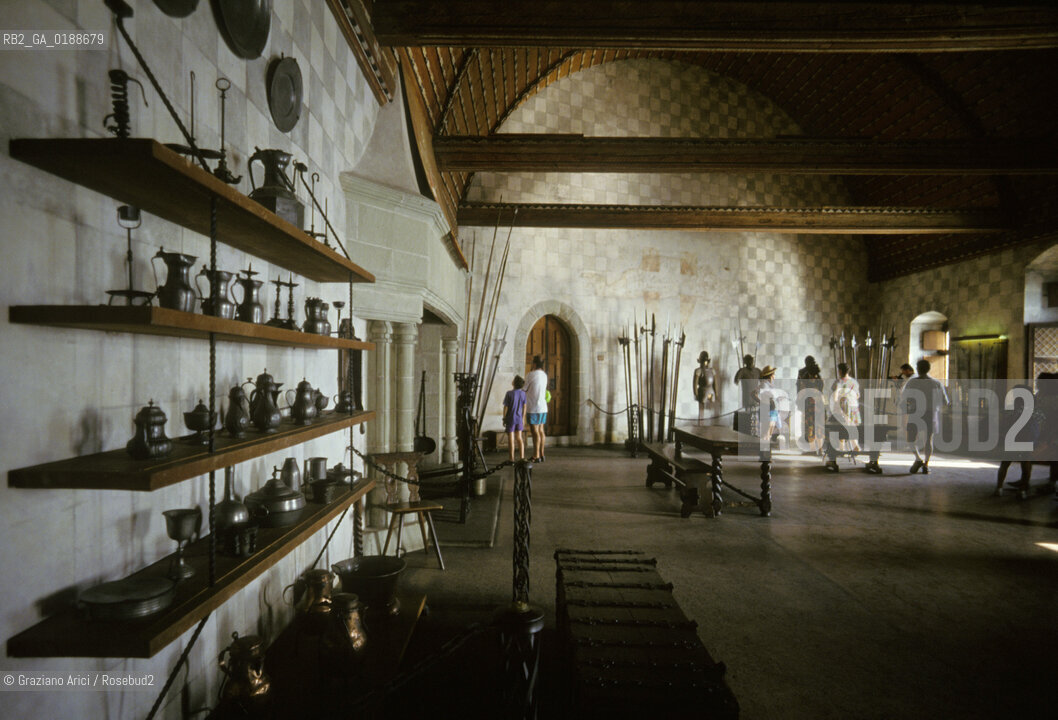 ( SVIZZERA CONFEDERAZIONE ELVETICA  ) CANTONE DI VAUD IL CASTELLO DI CHILLON INTERNI   © 1995 Graziano Arici/Rosebud2 / GEO
