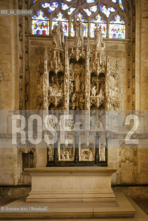 ( FRANCIA  )  RHONE-ALPES  BOURG-EN-BRESSE : CHIESA DI BROU CHIOSTRO © 1999 Graziano Arici/Rosebud2 / GEO ARCHITETTURA GOTICO-FIAMMEGGIANTE