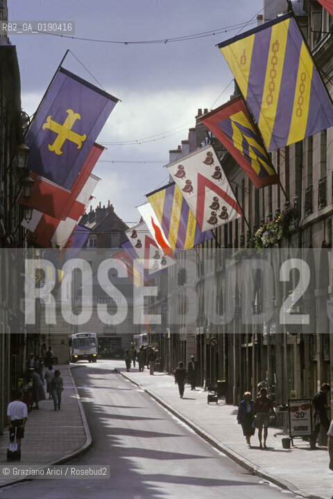 ( FRANCIA  )  BORGOGNA DIGIONE : RUE DE LA LIBERTE © 1999 Graziano Arici/Rosebud2 / GEO BANDIERE