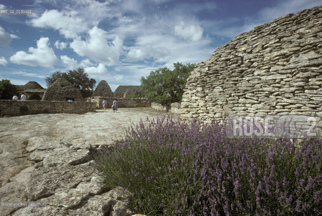 ( FRANCIA  )  PROVENCE-ALPES-COTE DAZUR GORDES : CASE DI PASTORI © 1999 Graziano Arici/Rosebud2 / GEO  LAVANDA