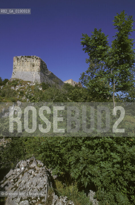 ( FRANCIA  )  MIDI-PYRENEES  IL CASTELLO DI MONTSEGUR ULTIMO RIFUGIO DELLA CHIESA CATARA  © 1999 Graziano Arici/Rosebud2 / GEO ERESIA CATARA CATARI CROCIATA