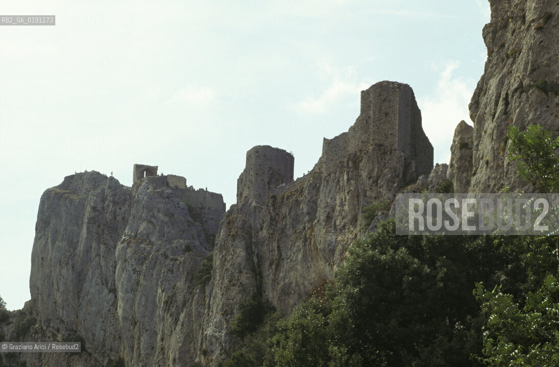 ( FRANCIA  )  LANGUEDOC-ROUSSILLON  PEYREPERTUSE : IL CASTELLO © 1999 Graziano Arici/Rosebud2 / GEO ERESIA CATARA CATARI CROCIATA
