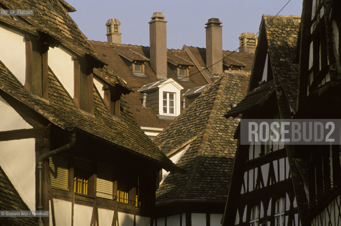 ( FRANCIA  )  ALSAZIA STRASBURGO : IL QUARTIERE FINKWILLER CASE A GRATICCIO CANALE  © 1999 Graziano Arici/Rosebud2 / GEO