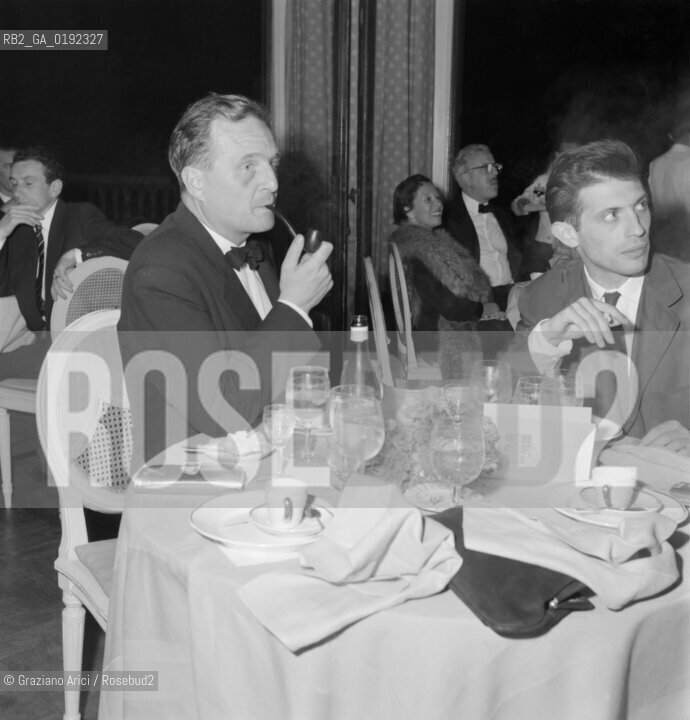 THE MOVIE CRITIC GEORGES SADOUL IN VENICE LIDO  - 1953 - © ARCHIVIO Graziano Arici/Rosebud2  / CINEMA / CRITICO CINEMATOGRAFICO / MOSTRA DEL CINEMA