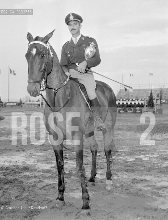 LIDO DI VENEZIA : CAMPIONATI DEL MONDO DI SPORT EQUESTRI - RAIMONDO DINZEO - 1961 - ©Graziano Arici/Rosebud2 / SPORT / CAVALLO / EQUITAZIONE