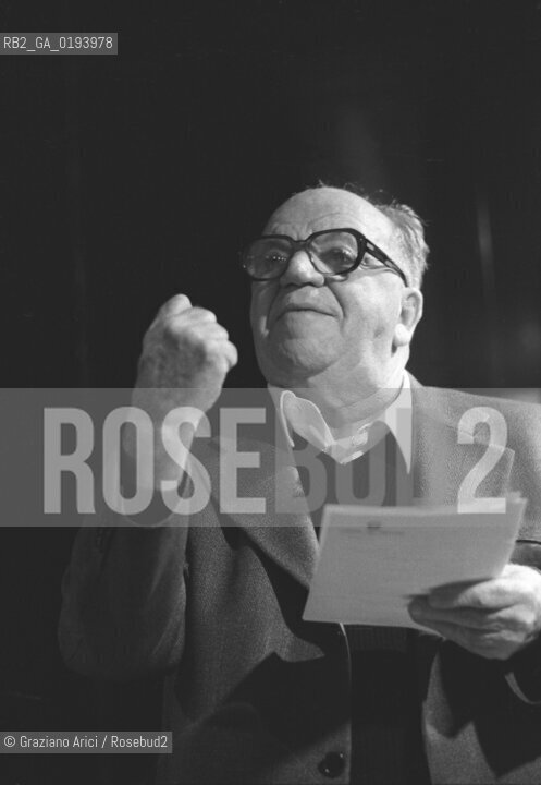 VITTORIO VIDALI , COMANDANTE DELLE BRIGATE INTERNAZIONALI DURANTE LA GUERRA CIVILE SPAGNOLA , SOPRANNOME  CARLOS  - VENEZIA - 1980 - ©Graziano Arici/Rosebud2 / POLITICA