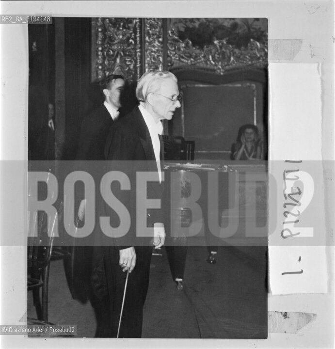 IL COMPOSITORE ILDEBRANDO PIZZETTI © 1983 ARCHIVIO Graziano Arici/Rosebud2 / MUSICA CLASSICA / TEATRO LA FENICE./ La cessione dei diritti si intende per quanto di nostra competenza; non comprende invece le eventuali spese relative a diritti che potranno essere richiesti dagli Enti cui appartengono le opere riprese. Tali costi, ove neccessari, e lÕespletamento di qualsivoglia pratica di richiesta permessi sono esclusivamente  a  carico del committente. .