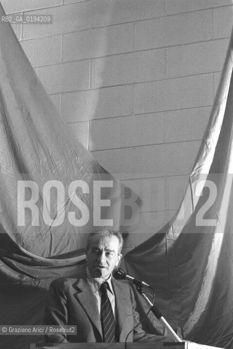 IL LEADER POLITICO PIETRO INGRAO - VENEZIA - 1979 - ©Graziano Arici/Rosebud2 / COMIZIO / POLITICA