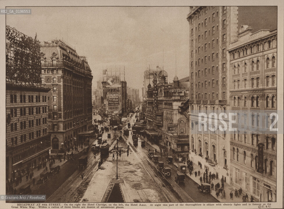NEW YORK - USA - 1905 (?) BROADWAY AT 44TH STREET ©Graziano Arici/Rosebud2