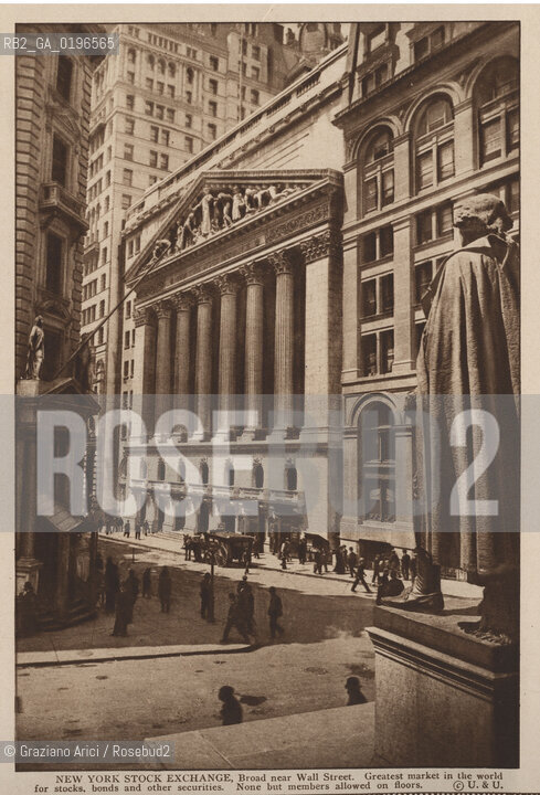 NEW YORK - USA - 1905 (?) NEW YORK STOCK EXCHANGE NEAR WALL STREET ©Graziano Arici/Rosebud2 BORSA