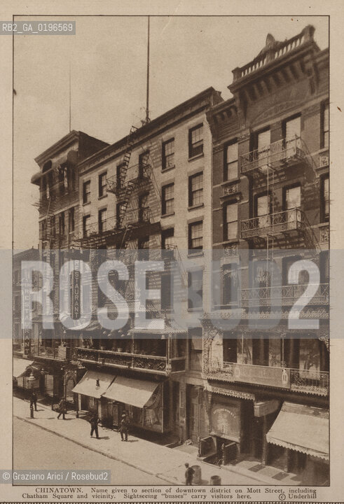 NEW YORK - USA - 1905 (?) CHINATOWN ©Graziano Arici/Rosebud2