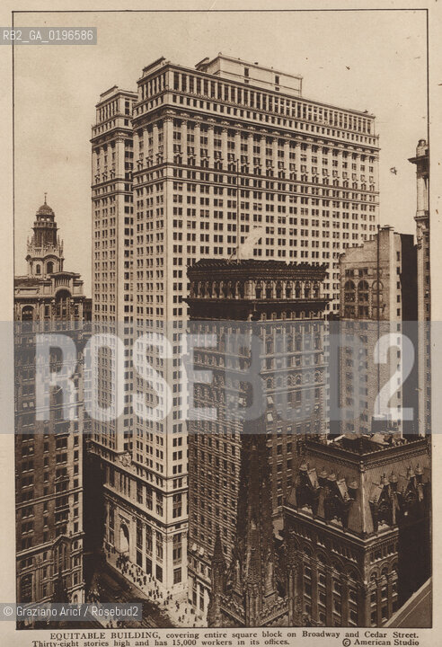 NEW YORK - USA - 1905 (?) EQUITABLE BUILDING SKYSCRAPER ©Graziano Arici/Rosebud2 GRATTACIELO