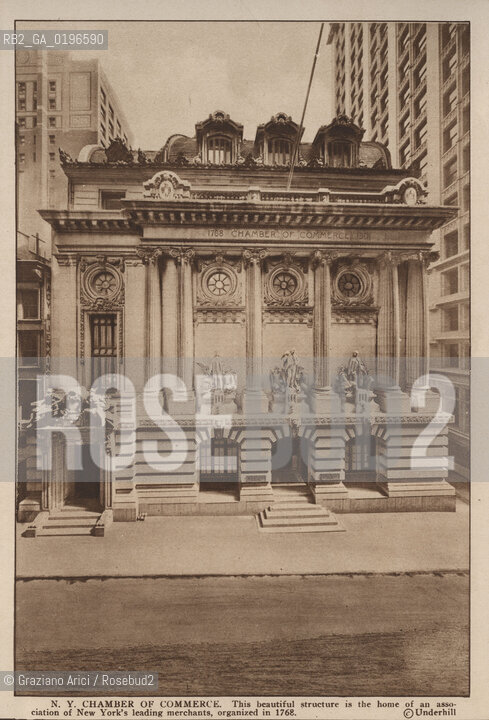 NEW YORK - USA - 1905 (?) N. Y. CHAMBER OF COMMERCE IS THE HOME OF AN ASSOCIATION OF NEW YORKS LEADING MERCHANTS ©Graziano Arici/Rosebud2