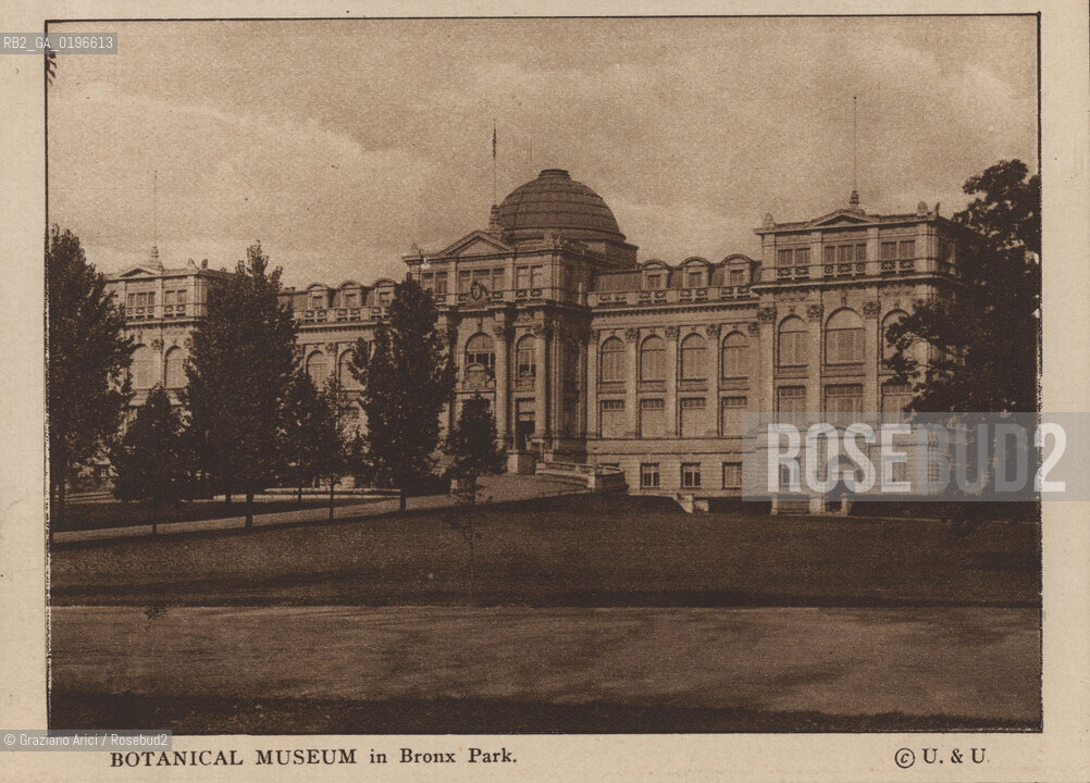 NEW YORK - USA - 1905 (?) BOTANICAL MUSEUM IN BRONX PARK ©Graziano Arici/Rosebud2 MUSEO