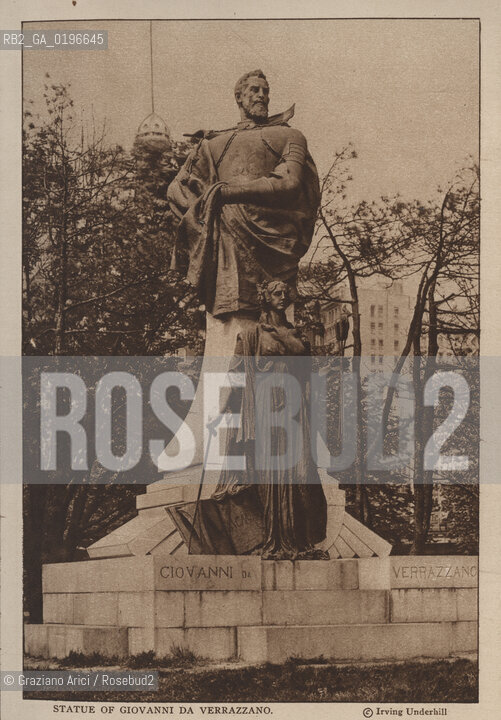 NEW YORK - USA - 1905 (?) STATUE OF GIOVANNI DA VERRAZZANO ©Graziano Arici/Rosebud2 STATUA