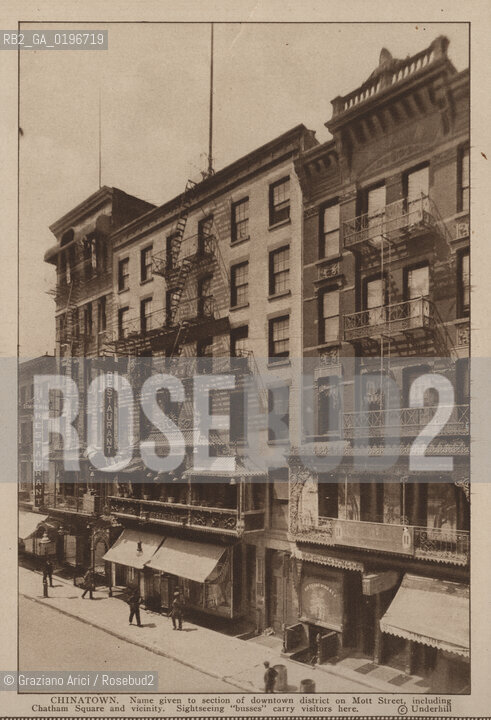 NEW YORK - USA - 1905 (?) CHINATOWN ©Graziano Arici/Rosebud2