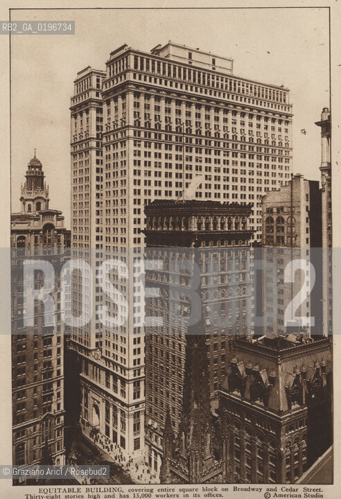 NEW YORK - USA - 1905 (?) EQUITABLE BUILDING SKYSCRAPER ©Graziano Arici/Rosebud2 GRATTACIELO