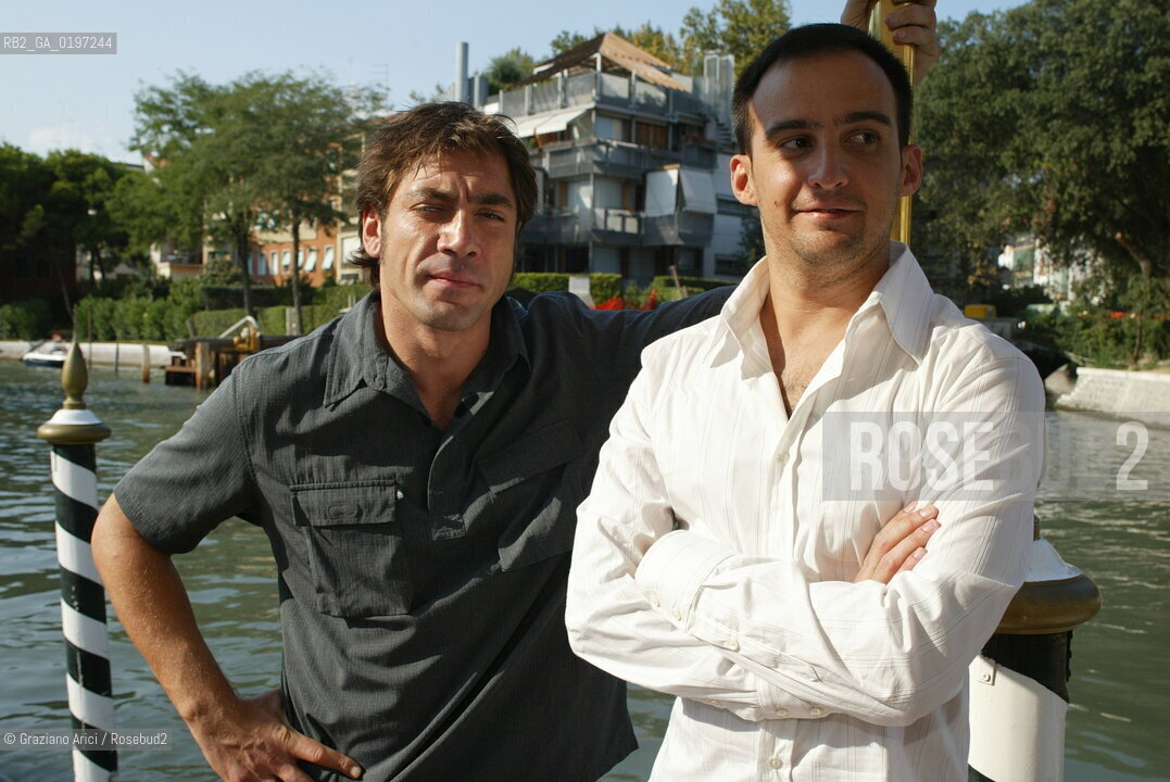 07_09_04 VENICE 61¡ FILM FESTIVAL - THE DIRECTOR ALEJANDRO AMENABAR WITH THE ACTOR JAVIER BARDEM.©Graziano Arici/Rosebud2 CINEMA