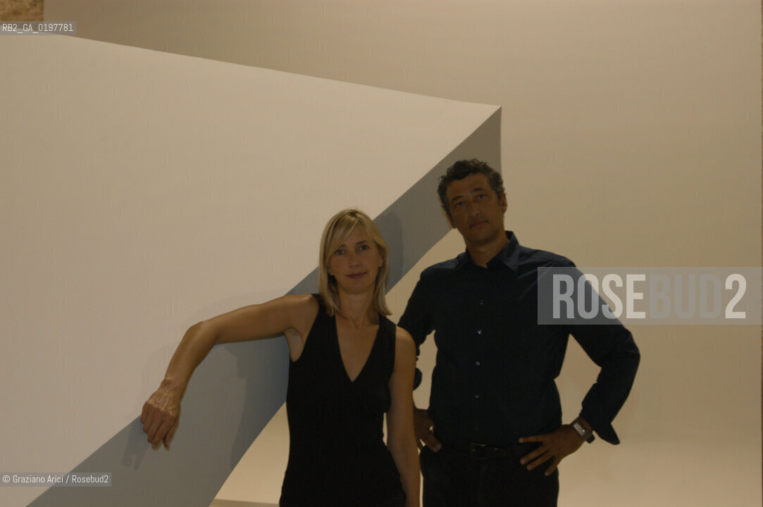 VENEZIA 30/08/04  - BIENNALE ARCHITETTURA :GLI ARCHITETTI HANY RASHID E LA MOGLIE LISE ANNE COUTURE ( ASYMPTOTE) ©Graziano Arici/Rosebud2 ARCHITETTO