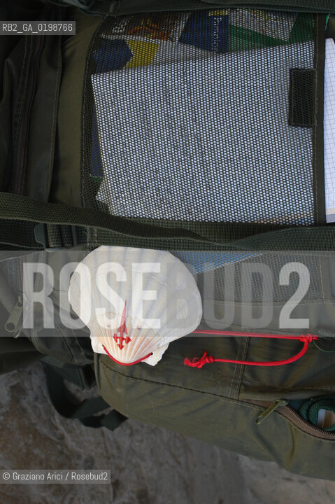 ( SPAGNA - SPAIN)    NAVARRA : PUENTE LA REINA: A  TOWN ON THE WAY TO SANTIAGO DE COMPOSTELA  - PILGRIM  © 2004 Graziano Arici/Rosebud2 / GEO PELLEGRINAGGIO CAMINO CONCHIGLIA.