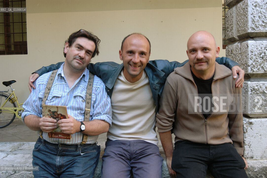 PORDENONE  GLI SCRITTORI TIZIANO SCARPA, MAURO COVACICH E GIULIO MOZZI  - © 20004 Graziano Arici/Rosebud2 LETTERATURA EDITORE