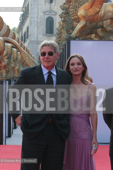 02_09_05 - 62 VENICE FILM FESTIVAL - FILM FRAGILE - PREMIERE/REDCARPET - THE ACTRESS CALISTA FLOCKHART WITH HER HAUSBAND HARRISON FORD.©Graziano Arici/Rosebud2