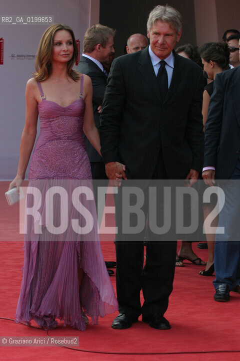 02_09_05 - 62 VENICE FILM FESTIVAL - FILM FRAGILE - PREMIERE/REDCARPET - THE ACTRESS CALISTA FLOCKHART WITH HER HAUSBAND HARRISON FORD.©Graziano Arici/Rosebud2