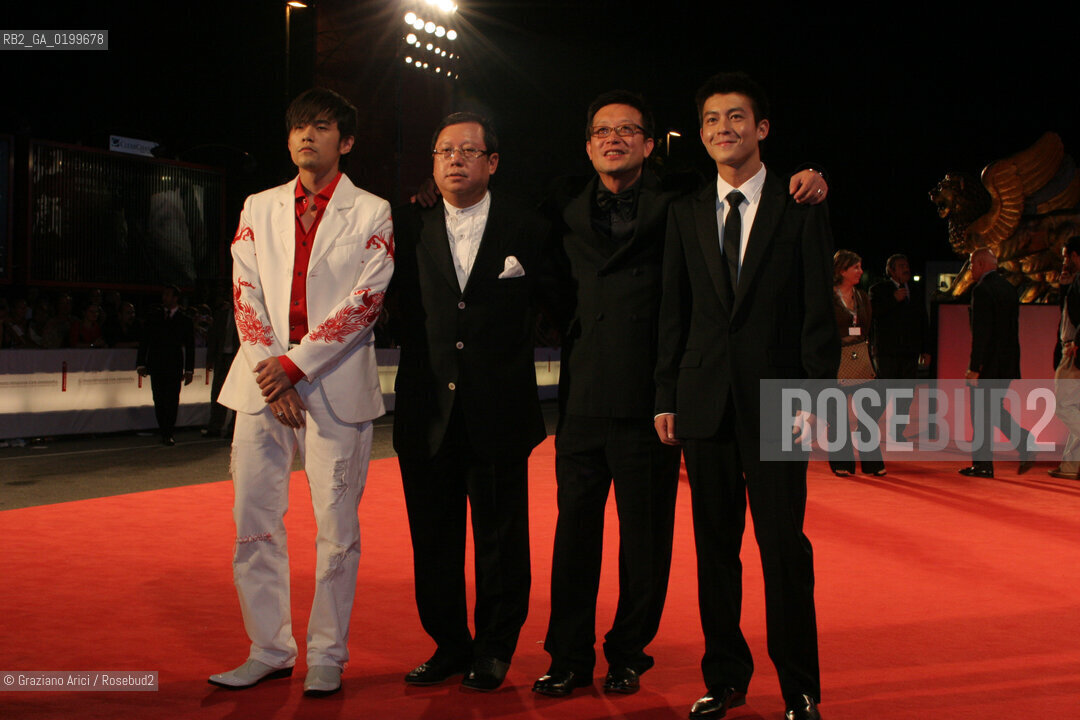 02_09_05 - 62 VENICE FILM FESTIVAL - FILM INITIAL D - PREMIERE/REDCARPET - THE DIRECTOR ANDREW LAU WITH THE ACTORS JAY CHOU AND EDISON CHEN.©Graziano Arici/Rosebud2