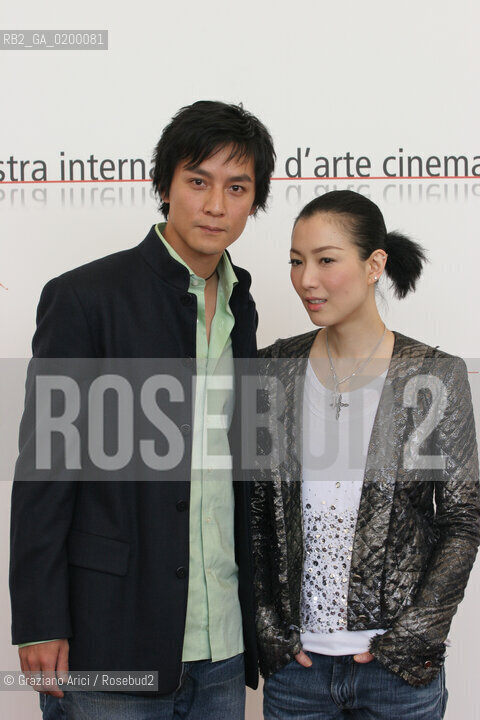 08_09_05 - 62 VENICE FILM FESTIVAL - FILM CHANGHEN GE (EVERLASTIN REGRET) - THE ACTORS SAMMI CHENG AND DANIEL WU.©Graziano Arici/Rosebud2