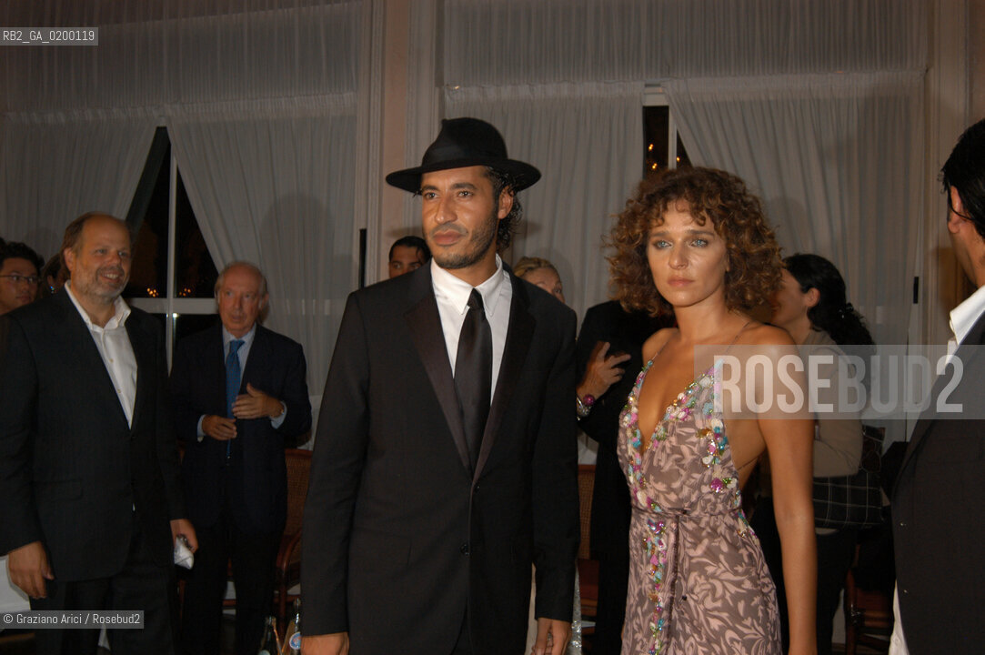 08/09/05 62¡ VENICE FILM FESTIVAL : THE LYBIAN PARTY : THE MOHAMMAR GHEDDAFI SON SAADI WITH THE ACTRESS VALERIA GOLINO  ©Graziano Arici/Rosebud2
