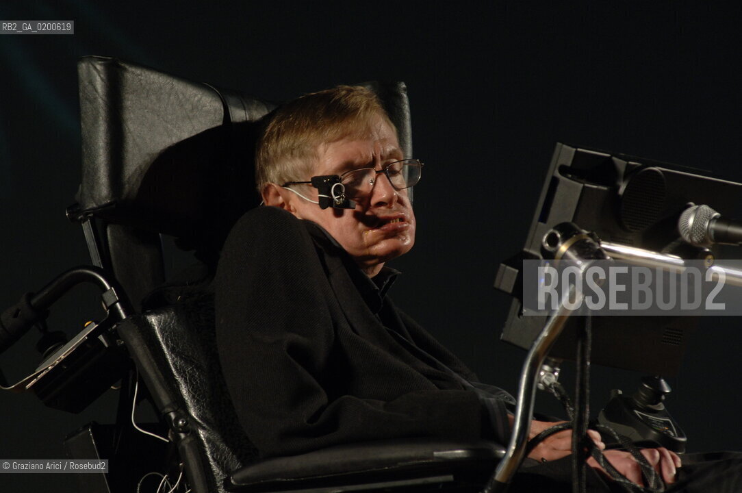 PADUA 9/05/06 - THE PHYSICIST STEPHEN HAWKING ©Graziano Arici/Rosebud2 SCIENZA FISICA HANDICAP