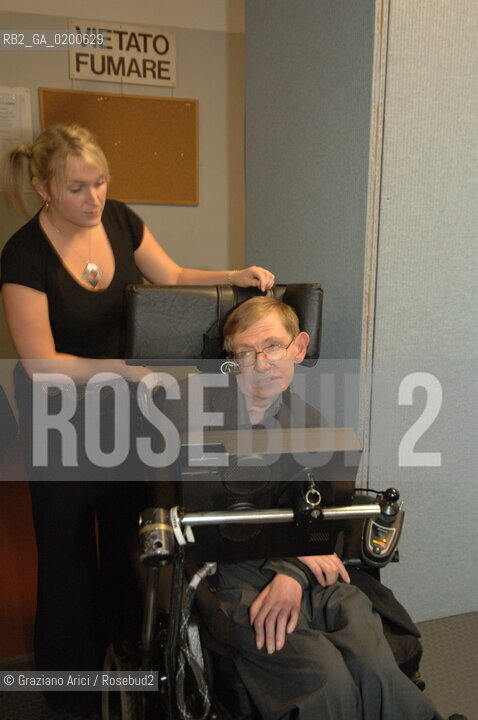 PADUA 9/05/06 - THE PHYSICIST STEPHEN HAWKING ©Graziano Arici/Rosebud2 SCIENZA FISICA HANDICAP