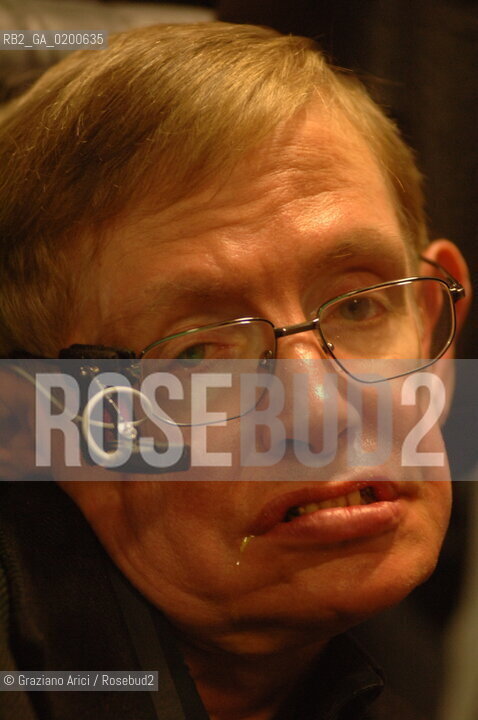 PADUA 9/05/06 - THE PHYSICIST STEPHEN HAWKING ©Graziano Arici/Rosebud2 SCIENZA FISICA HANDICAP
